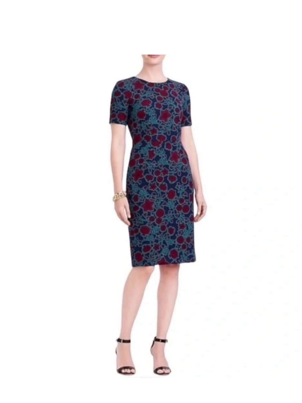 Jcrew Jewel-Tone Floral Midi Dress